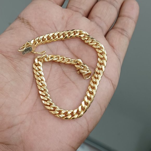10kt Real Gold Miami Cuban Bracelet size 7 inches